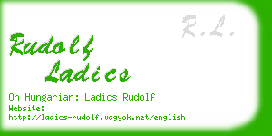 rudolf ladics business card